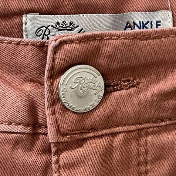 Royalty For Me Tan Womens Ankle High Rise Stretch Pants Size 16 - Picture 5 of 12